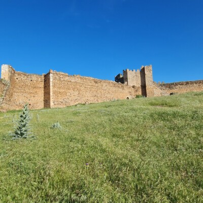 Castillo de Montalbán-Geatrips Vista de la muralla del Castillo de Montalbán